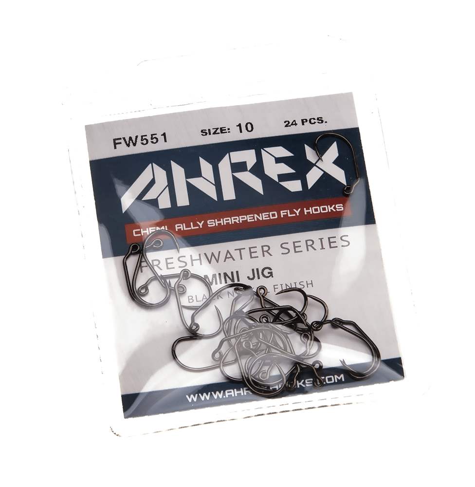 Ahrex Fw551 Mini Jig Barbless #10 Trout Fly Tying Hooks